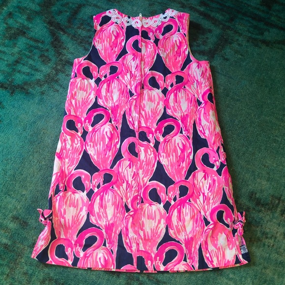 Lily Pulitzer pink flamingo girls summer dress - Picture 2 of 4
